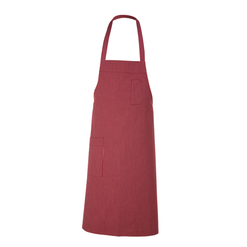 GREMBIULE CON PETTORINA GESSATO BORDEAUX