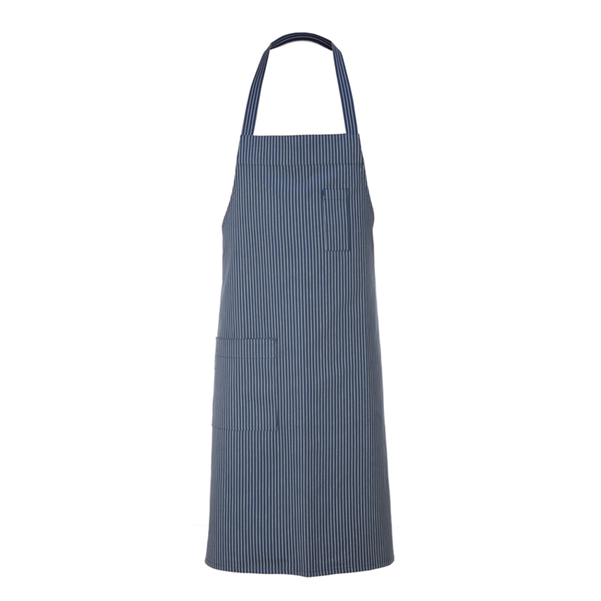 GREMBIULE CON PETTORINA GESSATO BLU