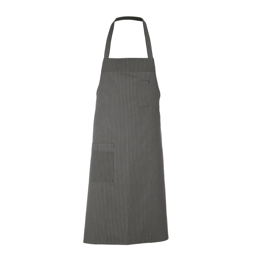 GREMBIULE CON PETTORINA GESSATO GRIGIO