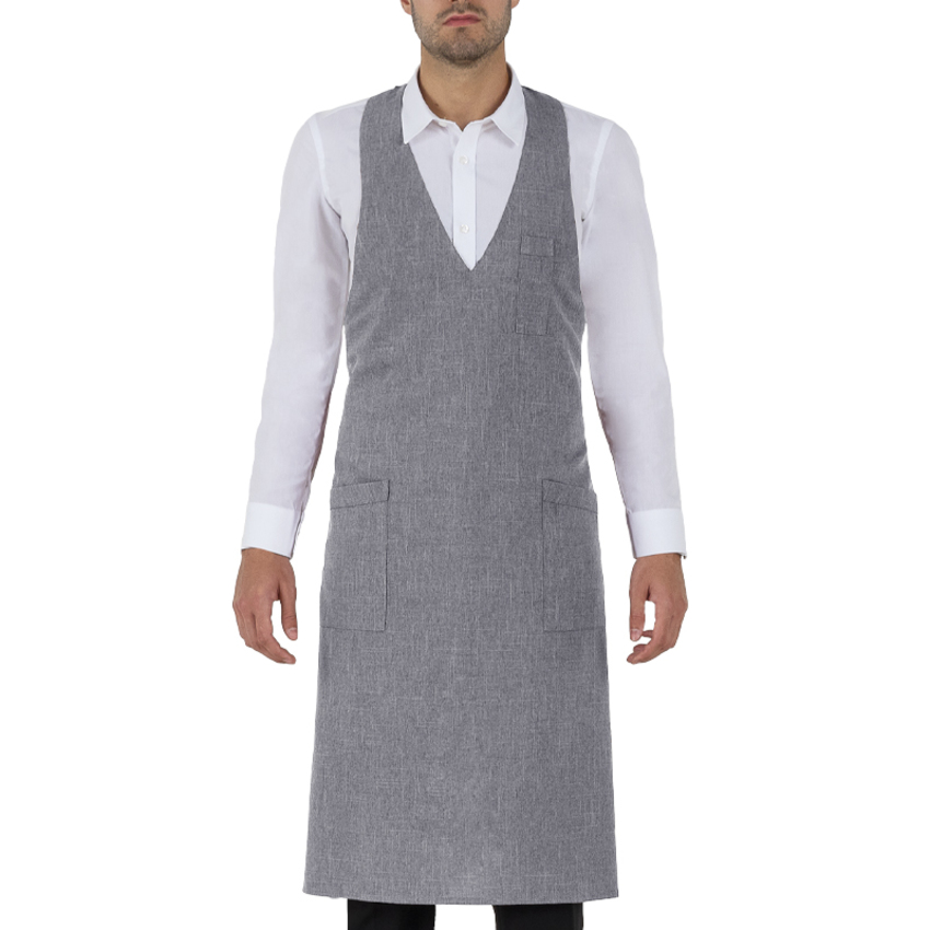 GREMBIULE RENO FAKE LINEN GRIGIO CHIARO