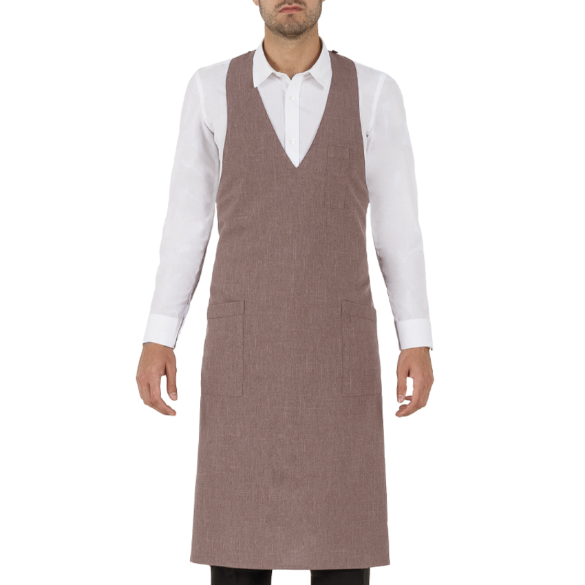 GREMBIULE RENO FAKE LINEN MARRONE