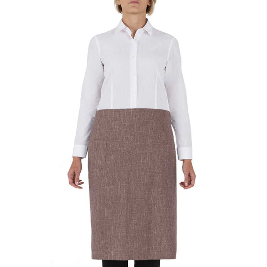 GREMBIULE LIONE FAKE LINEN MARRONE