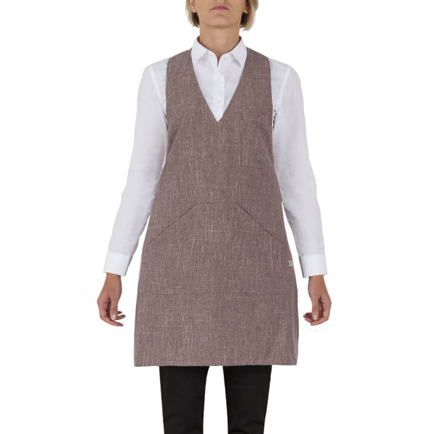 GREMBIULE SCOTLAND F.LINEN MARRONE