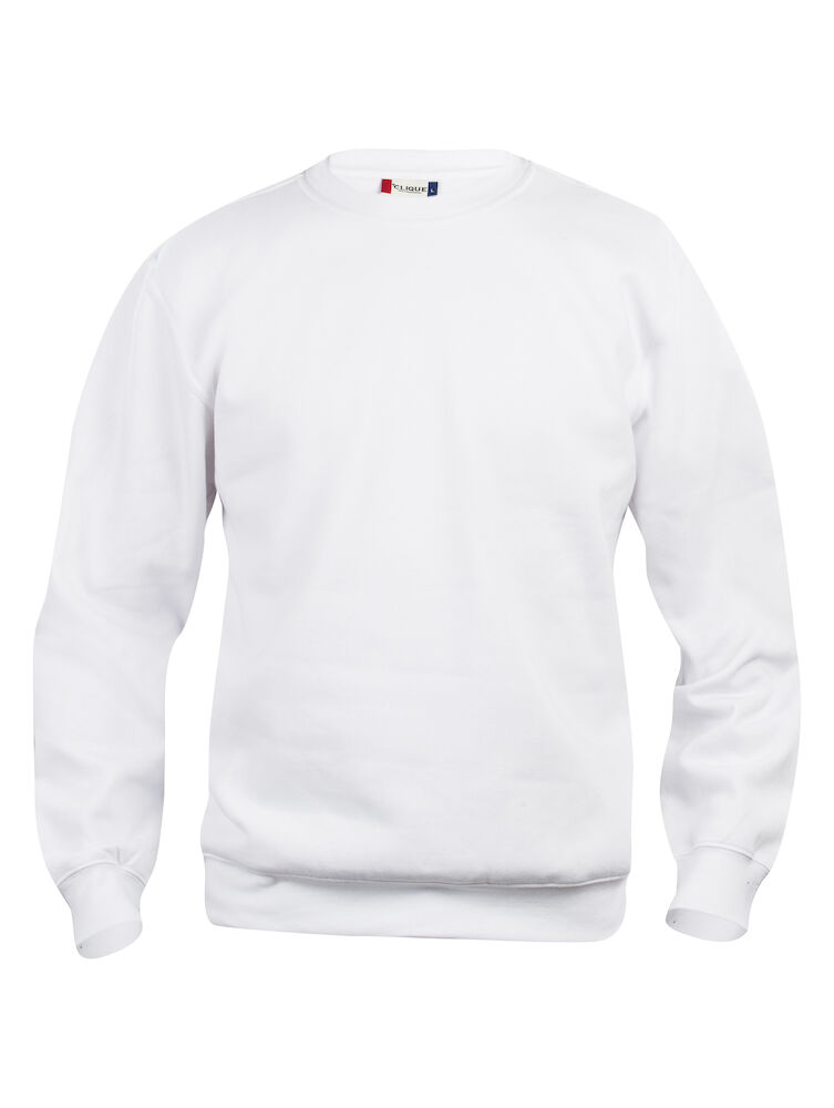 FELPA CLIQUE BASIC ROUNDNECK GIROCOLLO BIANCA
