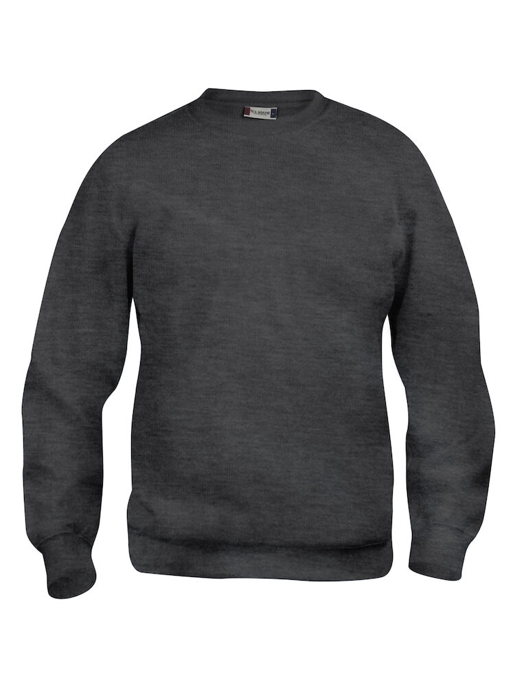 FELPA CLIQUE BASIC ROUNDNECK GIROCOLLO GRIGIO ANTRACITE MELANGE