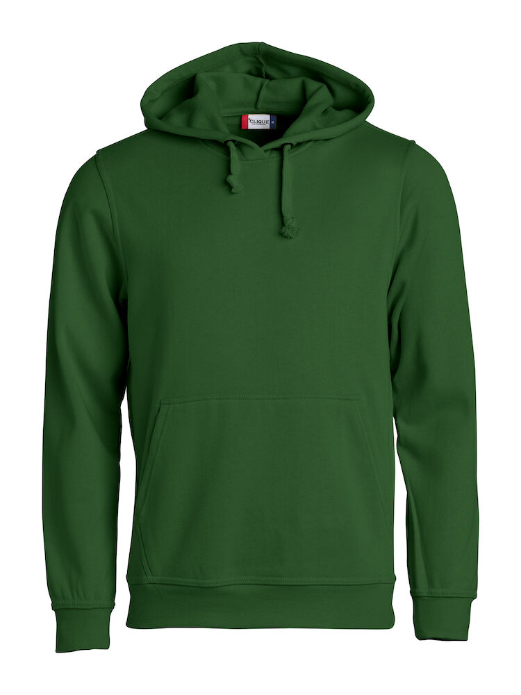 FELPA CLIQUE HOODY GIROCOLLO C/CAPPUCCIO VERDE BOTTIGLIA