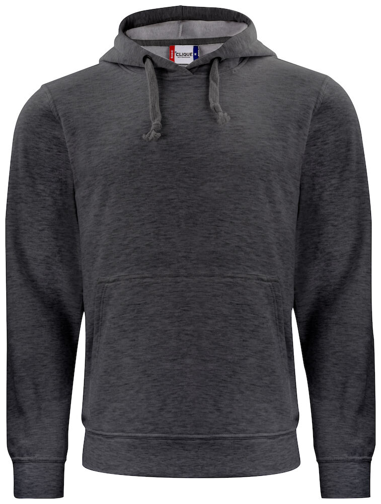 FELPA CLIQUE HOODY GIROCOLLO C/CAPPUCCIO GRIGIO ANTRACITE MELANGE