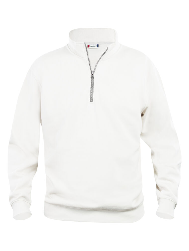 FELPA CLIQUE BASIC 1/2 ZIP BIANCA