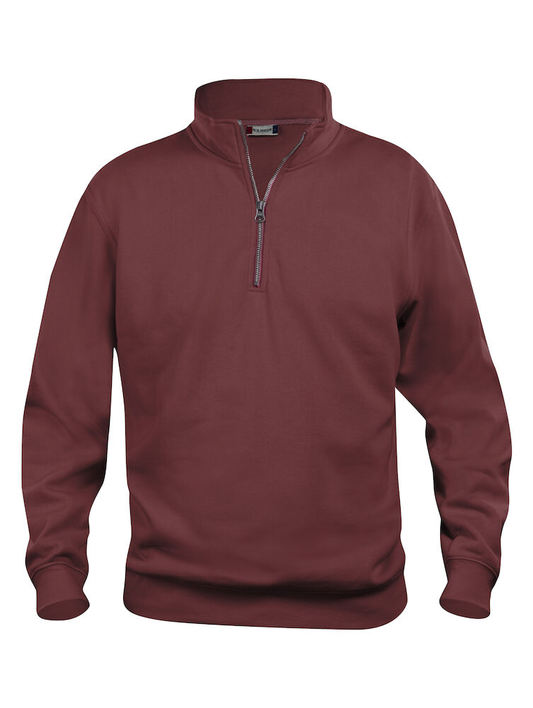 FELPA CLIQUE BASIC 1/2 ZIP BORDEAUX