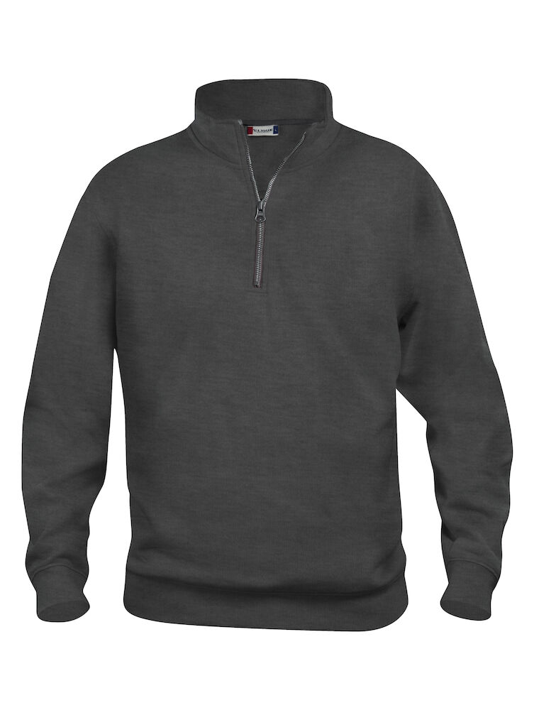 FELPA CLIQUE BASIC 1/2 ZIP GRIGIO ANTRACITE MELANGE