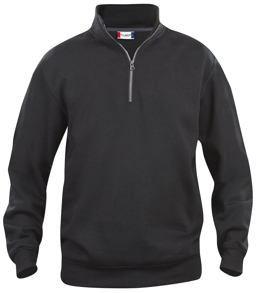 FELPA CLIQUE BASIC 1/2 ZIP NERO