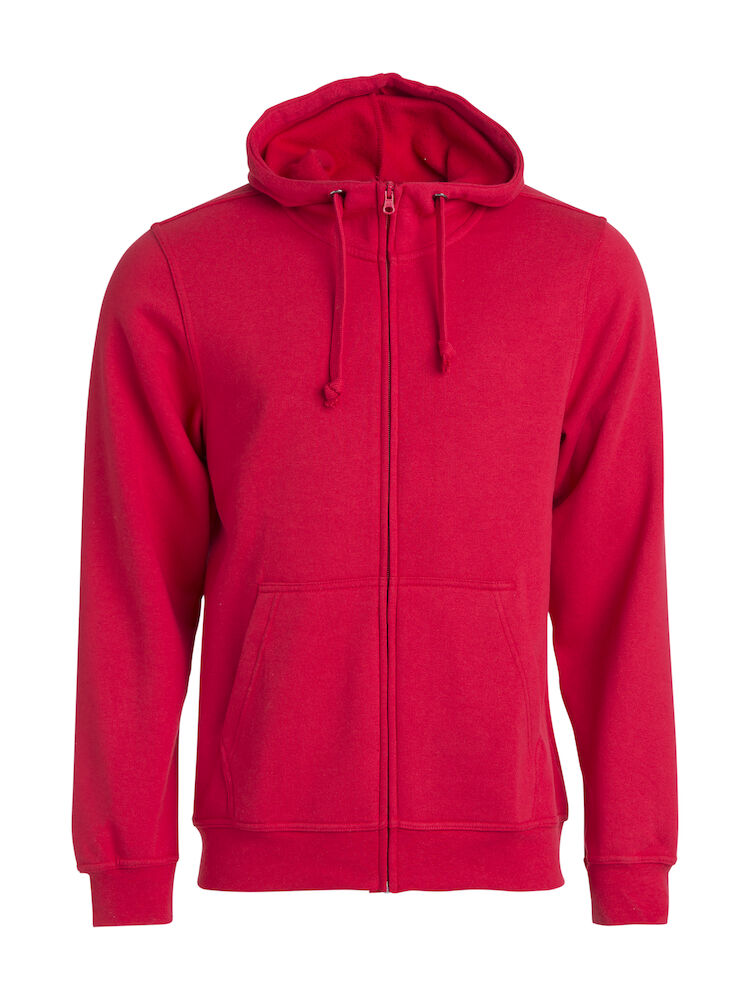 FELPA CLIQUE HOODY FULL ZIP C/CAPPUCCIO ROSSO