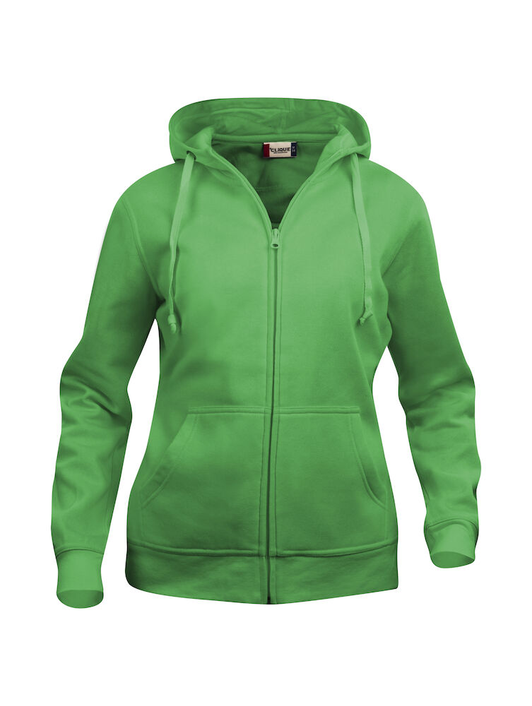 FELPA CLIQUE HOODY FULL ZIP LADIES C/CAPPUCCIO VERDE ACIDO