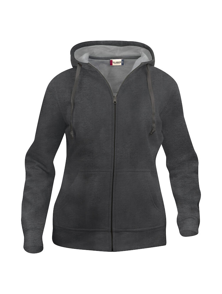 FELPA CLIQUE HOODY FULL ZIP LADIES C/CAPPUCCIO GRIGIO ANTRACITE MELANGE