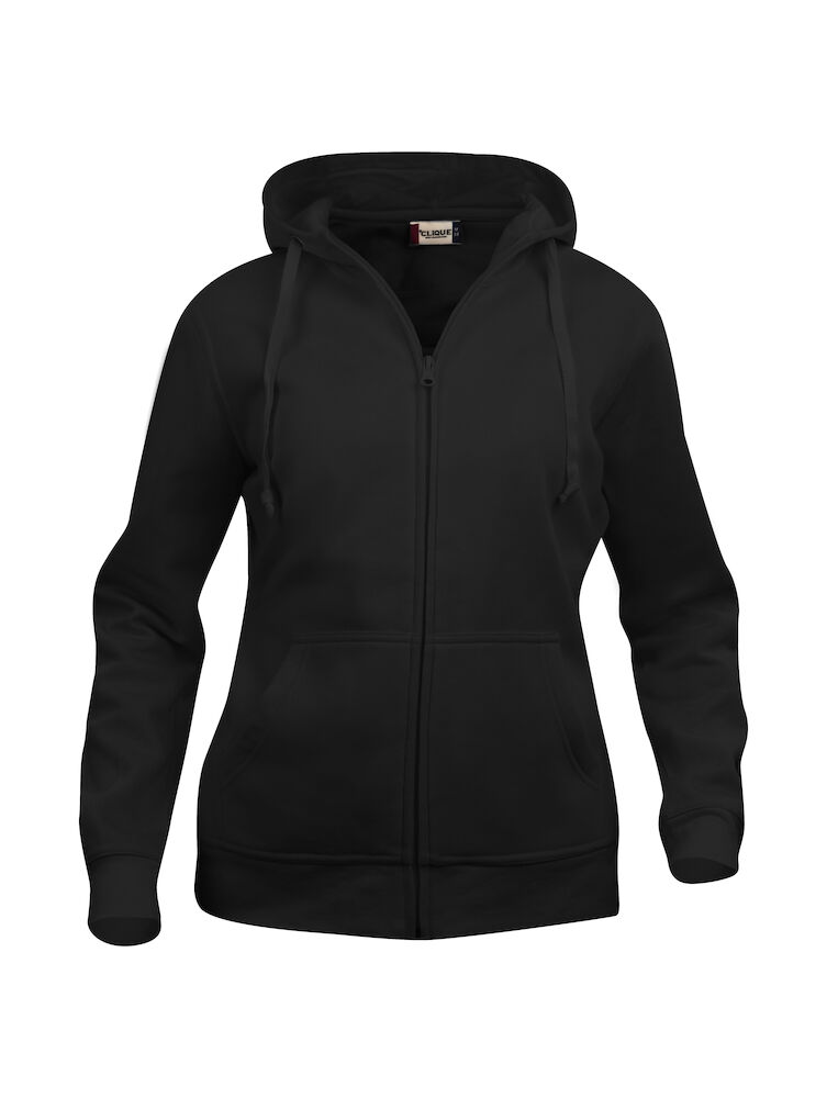 FELPA CLIQUE HOODY FULL ZIP LADIES C/CAPPUCCIO NERO