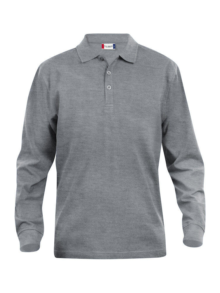 POLO CLIQUE CLASSIC LINCOLN M/LUNGA GRIGIO MELANGE