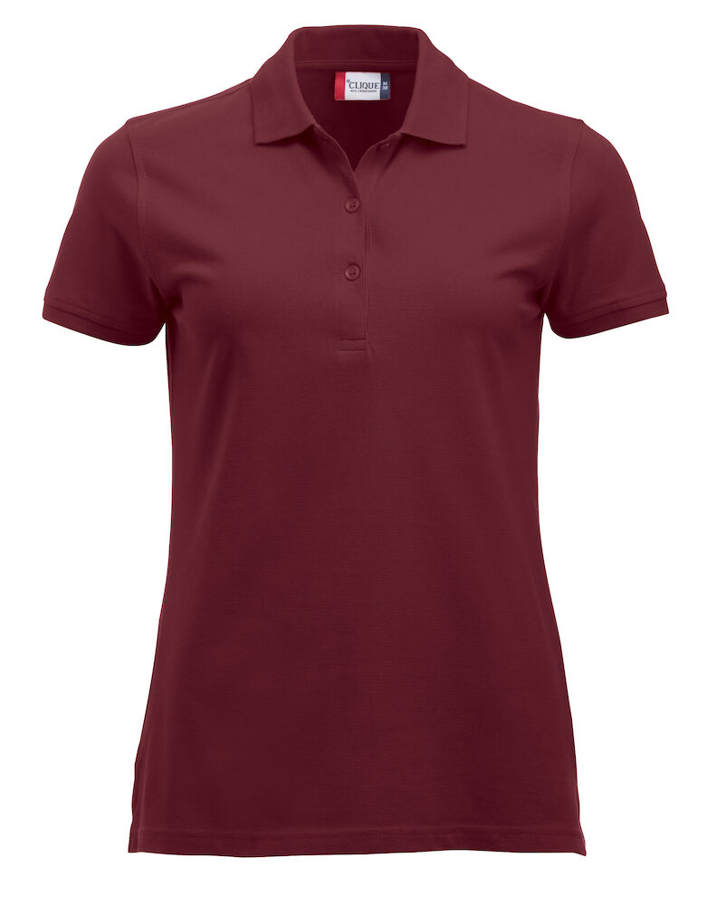POLO CLIQUE CLASSIC MARION DONNA S/S BORDEAUX