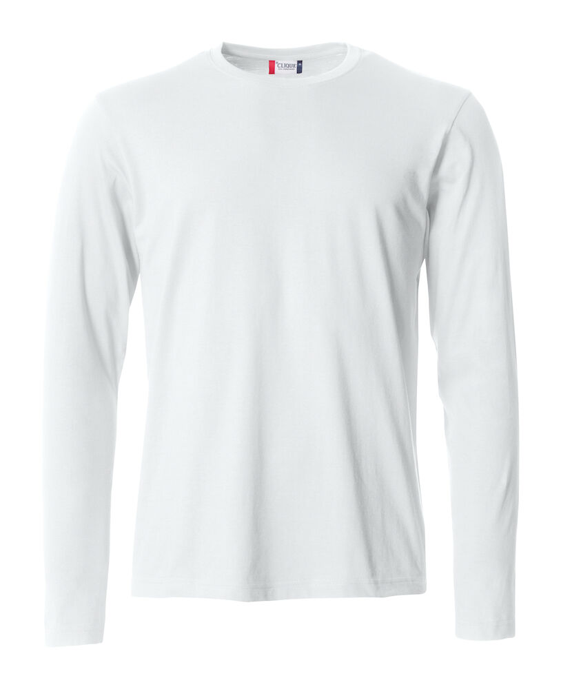 T-SHIRT M/LUNGA CLIQUE BASIC BIANCA