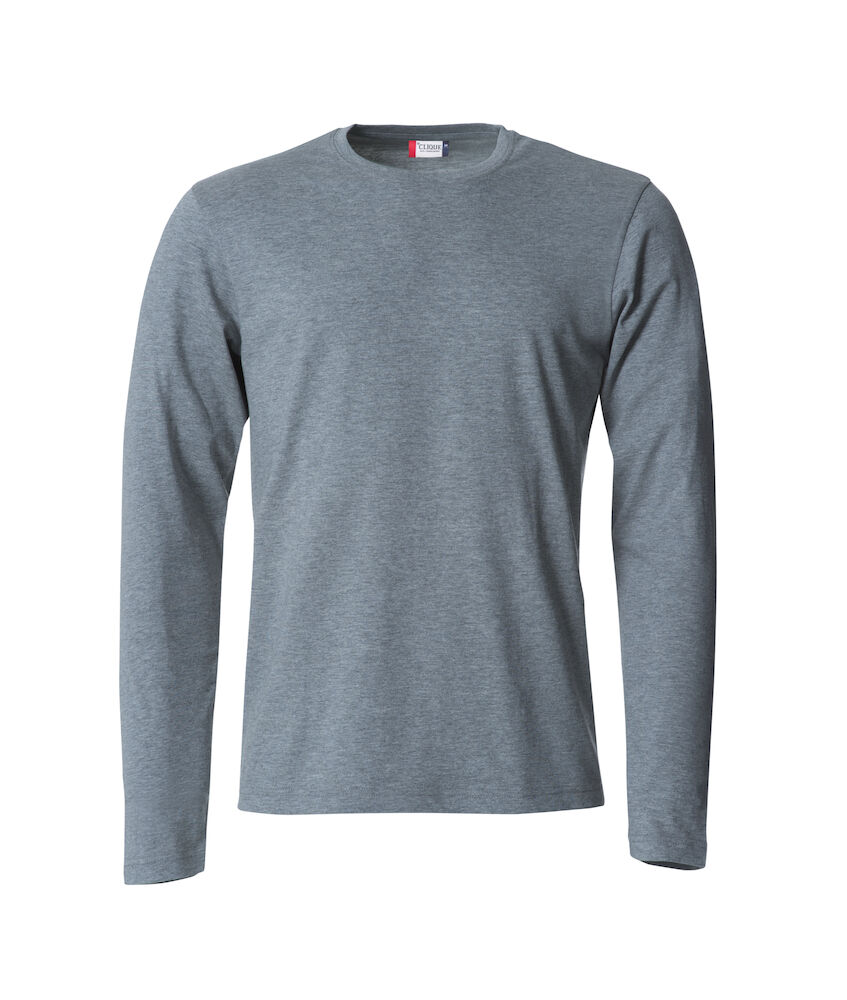 T-SHIRT M/LUNGA CLIQUE BASIC GRIGIO MELANGE