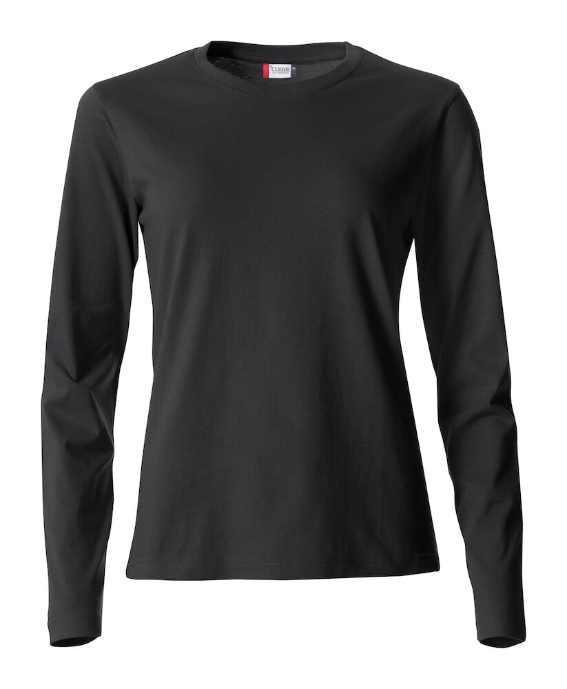 T-SHIRT M/LUNGA CLIQUE BASIC LADIES NERO