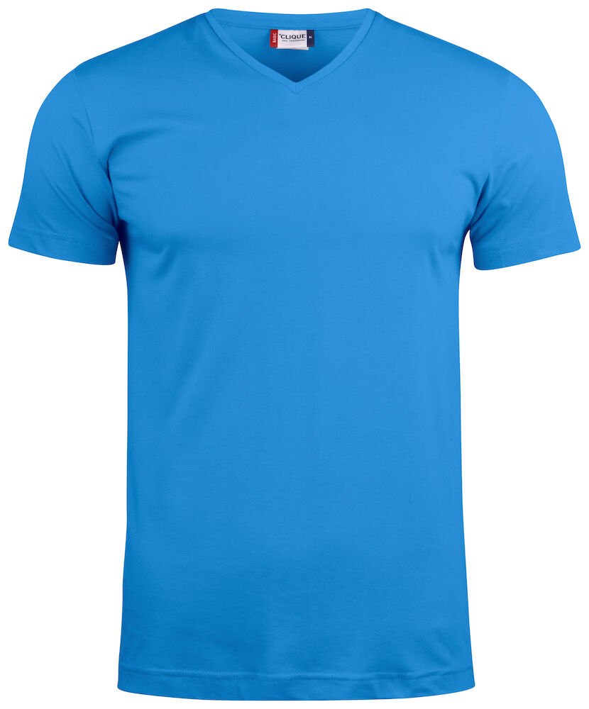 T-SHIRT CLIQUE SCOLLO 'V' ROYAL BLUE