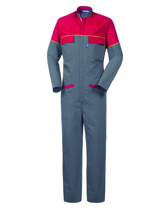 TUTA LAVORO SIDNEY GRIGIO/ROSSO