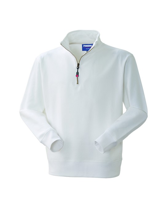 FELPA GRABBY 1/2 ZIP BIANCO