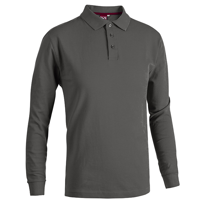 POLO BECKER MANICA LUNGA GRIGIO SMOKE