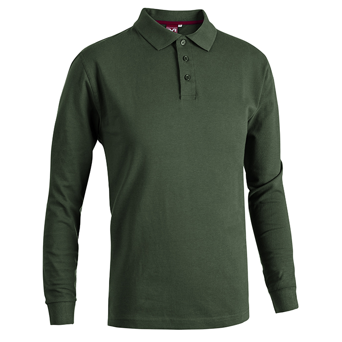 POLO BECKER MANICA LUNGA VERDE SCURO