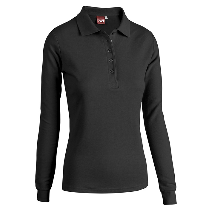 POLO STEFFI MANICA LUNGA NERO