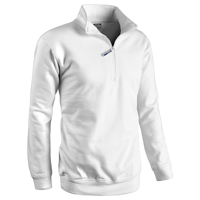 FELPA SMASH 1/2 ZIP BIANCO