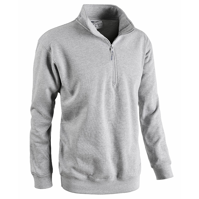 FELPA SMASH 1/2 ZIP GRIGIO MELANGE SCURO