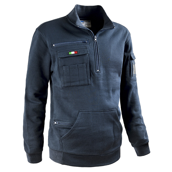 FELPA TANK 1/2 ZIP BLU NAVY