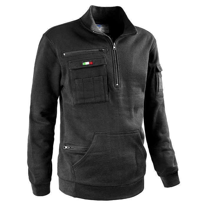 FELPA TANK 1/2 ZIP NERO