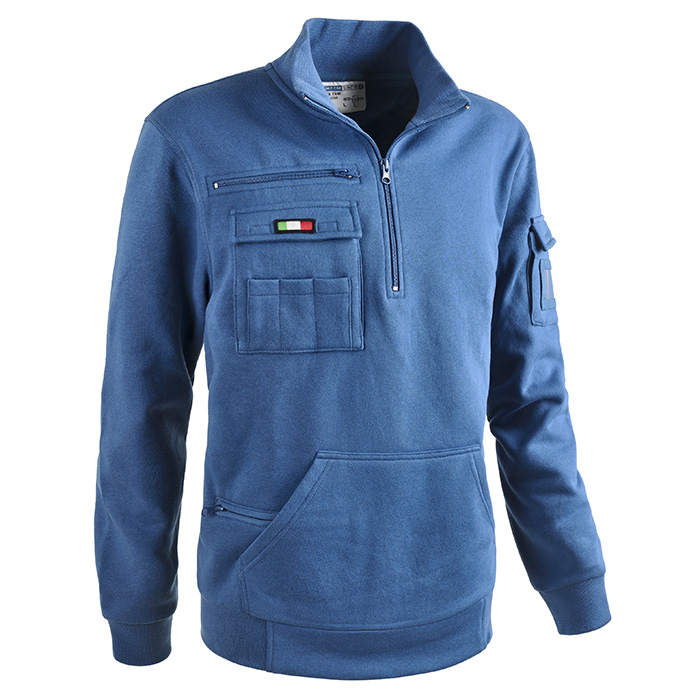 FELPA TANK 1/2 ZIP ROYAL