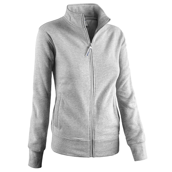 FELPA SKIP DONNA FULL ZIP GRIGIO MELANGE SCURO