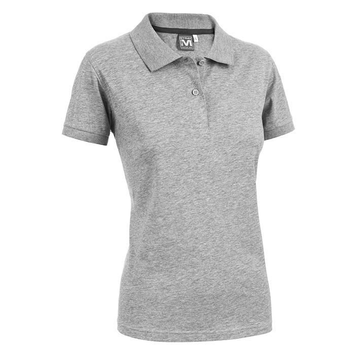 POLO ANGY JERSEY DONNA GRIGIO MELANGE SCURO